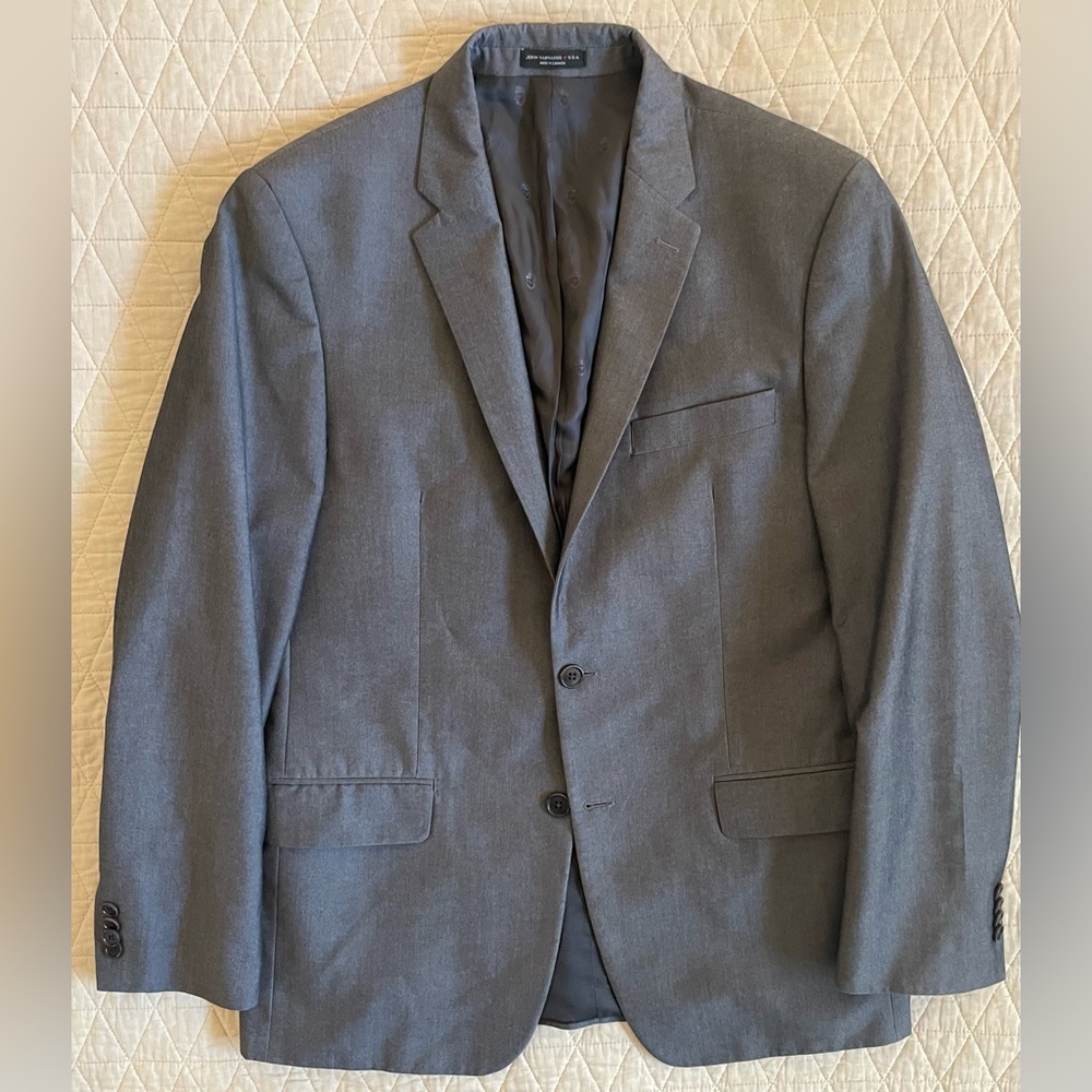 JOHN VARVATOS USA Made in Canada 2-Button Suit Jacket in Everyday Gray Size 42 R